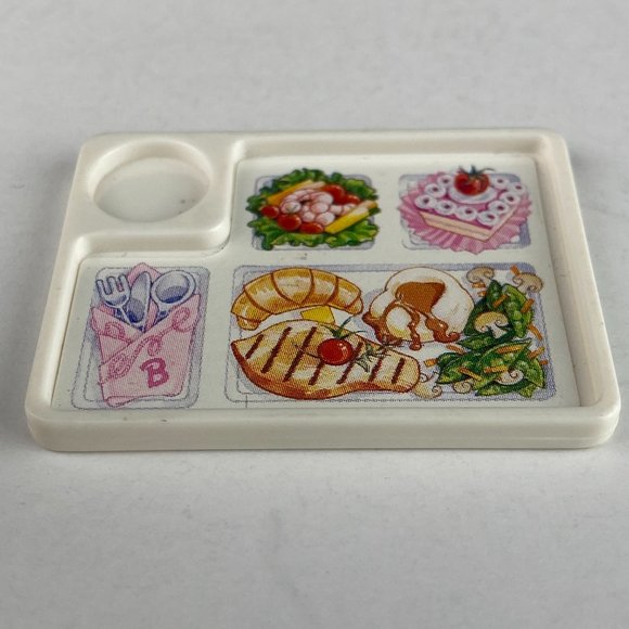 Barbie Playset Accessory Meal Tray With Pretend Food Sectional Kids Pretend Play - Picture 2 of 6
